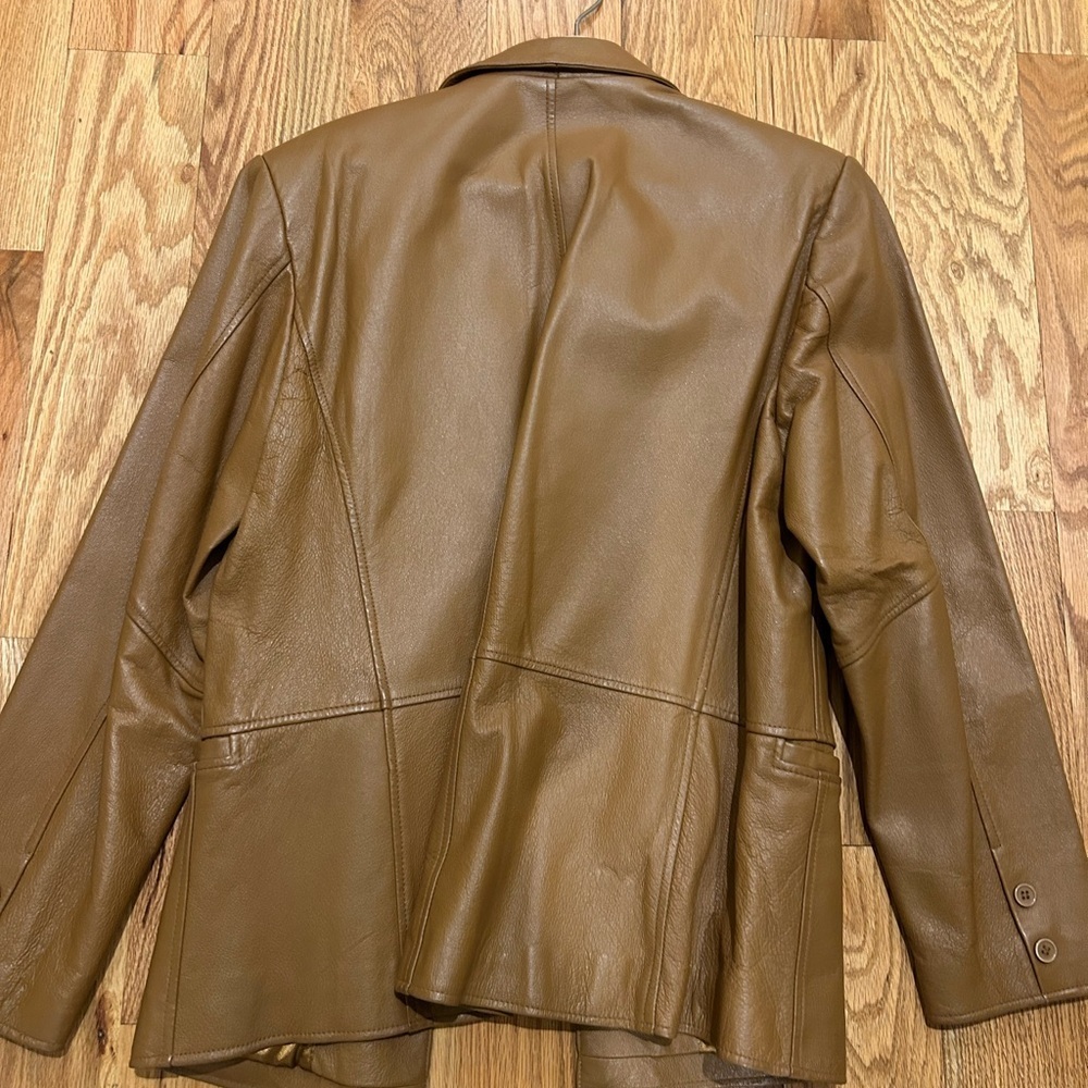 Clio Tan Leather Jacket - Picture 6 of 6